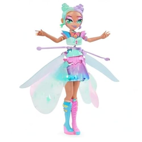 HATCHIMALS - CRYSTAL FLYERS PASTEL KAWAII - Muñeca Hada Voladora - Juguetes Niña Hadas Voladoras Crystal Flyers Mágica con Luces - 6067590 - Juguetes Niños 5 Años +