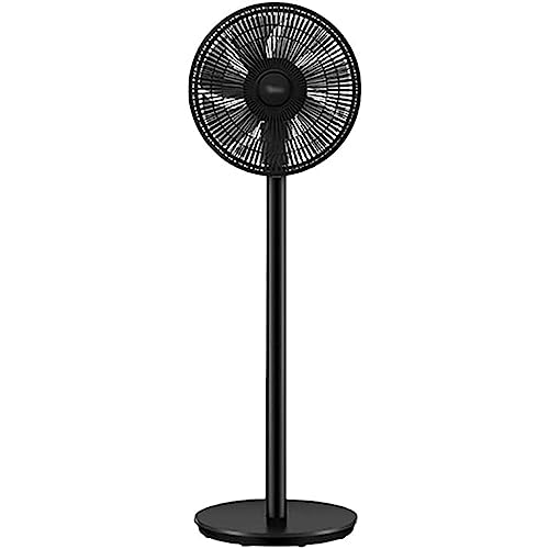 Ventilador eléctrico de 3 velocidades ajustable, ventilador de escritorio 2 en 1, ventilador de pie con 7 aspas para dormitorio y oficina en casa (negro)