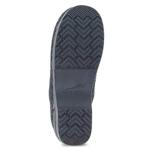 Image of Dansko Professional Glitter Slip-On Clogs for Women - Rocker Sole and Arch Support for Comfort - Shiny and Stylish Glitter Uppers