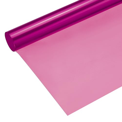 Luz de cabeza roja con papel de filtro de color de gel rosa y película de PVC de 100 x 100 cm