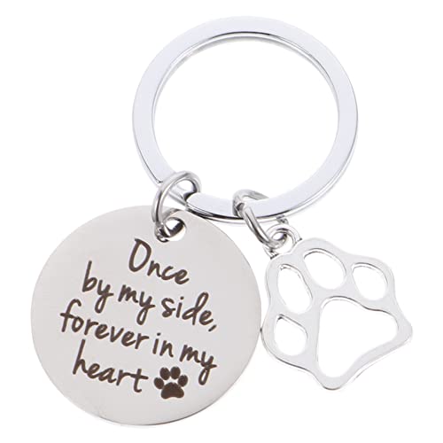 DEARMAMY 2 Piezas Llavero conmemorativo de mascotas Correa de perro Llaveros de animales equipo mosquetón clave Especial llaveros creativos llaveros de recuerdo de mascotas Acero inoxidable