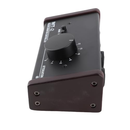 Controlador pasivo de monitores, control de estudio con gran perilla, control de volumen con función de silencio, entradas y salidas XLR y 3.5 mm, atenuación precisa para altavoces activos miniatura 3