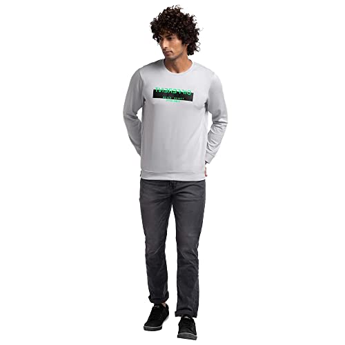 Image of Spykar Men's Cotton Round Neck Sweatshirt