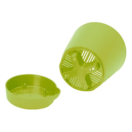 Image of Heart Home Plastic Titan Pot|Garden Container for Plants & Flowers|Self-Watering Pot with Drainage Holes,6 Inch,Pack of 4 (Green)