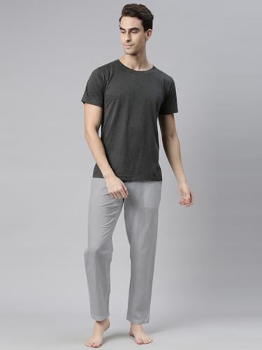 Image of Ecentric eco-Friendly Hemp Men Comfortable Solid Lounge Pants| Antimicrobial|UV Resistance|Casual wear Track Pant /Pyjama for max Comfort with Pocket 2