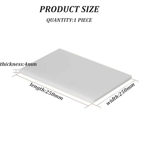 Hoja de plástico ABS reutilizable 250x250mm placa rigida 4mm espesor 2