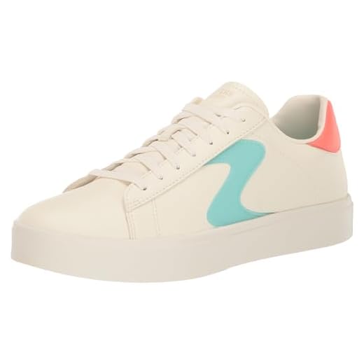 Skechers Top, Eden LX de Grado Superior Mujer, Duraleather Natural Multi Trim, 41 EU