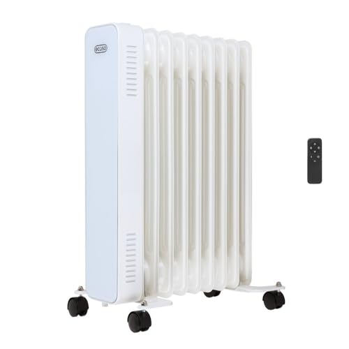 ECOSO Kylo 2000W White UK Plug WiFi Oil Filled Smart Electric Radiator - 595mm x 240mm