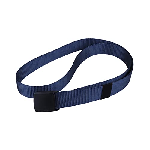 Image of Men Blue Nylon Leather Belt For Casual And Partyware