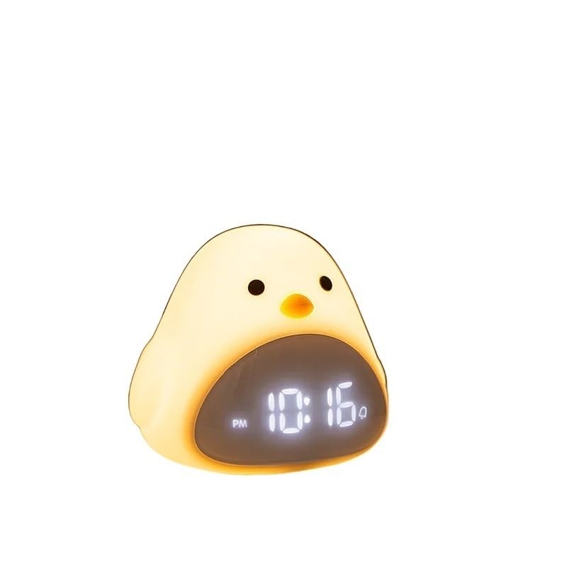 Vogel-Nachtlicht-Wecker, Cartoon, niedlich, Silikon, Touch, USB-Nachttischlampe, LED-Nachtlampe
