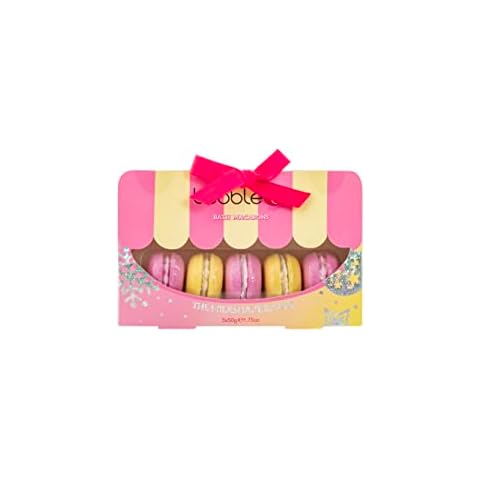Bubble T Cosmetics The Milkshake Edition Macaron Bath Bomb Set, Drop into Bath and Relax, Rainbow Tea Scent 5 x 50g Cover
