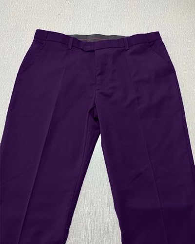 Men's Separated Suit Pants Regular Fit Flat Front Dress Pants for Men for Groom Wedding Prom3