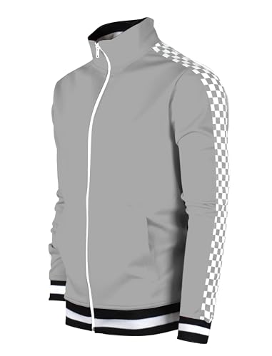 Image of SCREENSHOT-TRACK JACKET Mens Urban Hip Hop Premium Track Jacket - Slim Fit Side Taping Sportswear Urbanwear Streetwear Top
