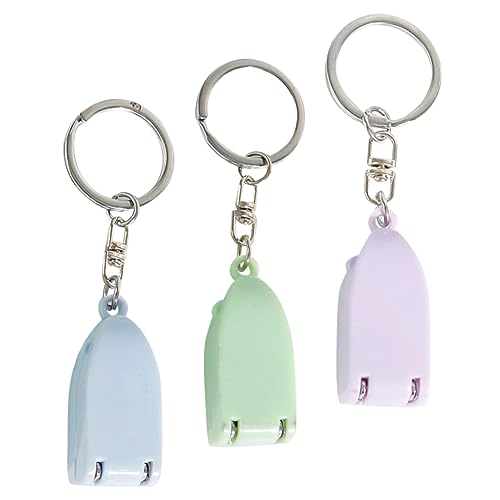 IWOWHERO 3個折りたたみ式爪切り ポータブル マニキュアツール 指用 足指用 爪ケア道具 キーホルダー収納 コンパクト設計 日常使い