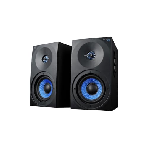 Woxter SO26-077 Dynamic Line DL-410 FX Altavoces gaming, Estéreo 2.0, Autoamplificados con 150W, Madera, Woofer de 4 pulgadas, 2 Tweeter, Negro, 3.5 mm