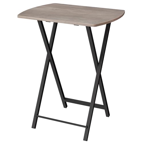 HOOBRO Beistelltisch Klappbar, Kleiner Sofatisch, Tablett Tisch, Kaffeetisch TV Tray im Industriestil… – Ansicht 1