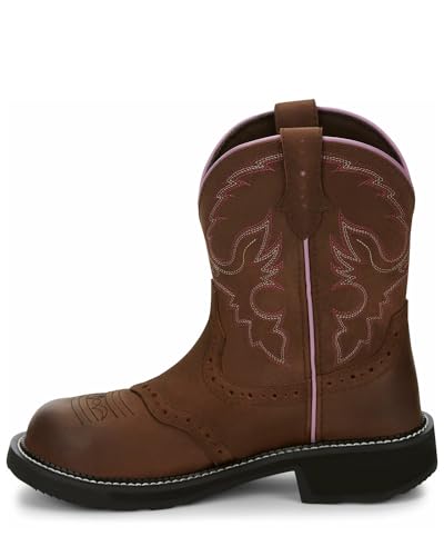 Justin Wanette 8" Womens Steel Toe Waterproof Work Boots, Safety Western Cowgirl, Slip Resistant, Durable Comfort3