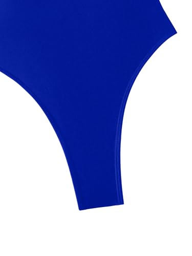 Image of Foxiny Sexy Backless Cheeky High Cut Leg Thong V Neck One Piece Swimsuit