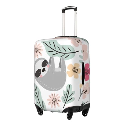 Cute Cartoon Sloth Print Luggage Cover Elasticated Suitcase Covers TSA Approved Stylish Scratch Washable Resistant Case Protector for Kids and Adults2