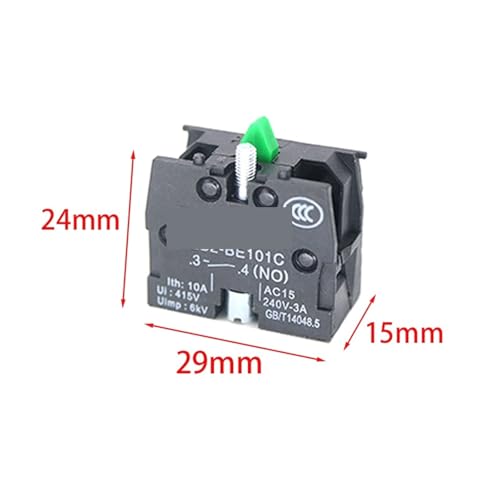 Interruptor selector de 22 mm con contactos 1NO 1NC tipo XB2-BD21 con base 2