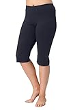 Bequemer Gummibund Ulla Popken Damen große Größen Übergrößen Plus Size Radler, Knielang, Elasthan, bis Gr. 74/76 Marine 50+ 567565755-50+