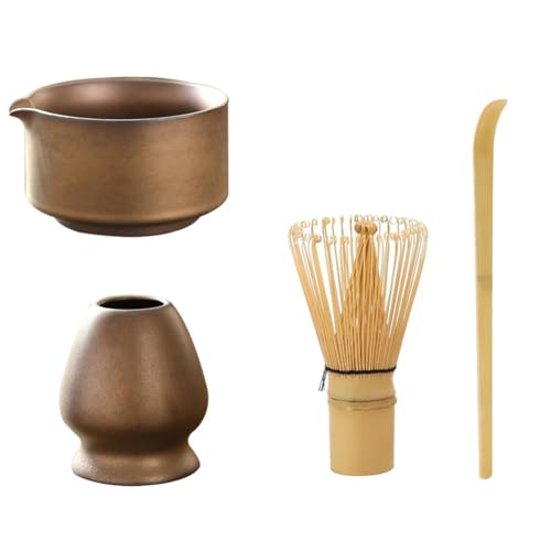 JNJOOD Matcha-Set mit Matcha-Schale mit Ausgießer, Keramik-Utensilien für Matcha