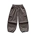 Girls Cargo Pants Baggy Fashion Y2k Streetwear High Waisted Drawstring Wide Leg Sweatpant Teen Girls Hip Hop Trousers Pantalones Deportivos para Niñas Pantalones Cargo para Mujer