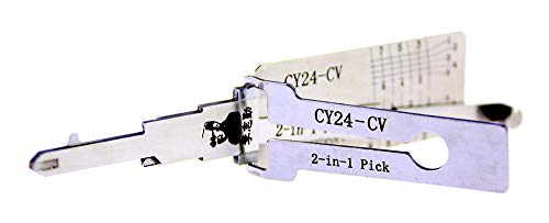 QiDAi CY24-CV 2-in-1 Auto-Dietrich- und Decoder-Werkzeug Dietrichschloss-Set für Autos Auto-Zündschloss und Türschloss-Öffnungswerkzeug