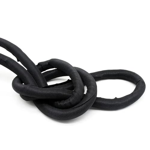 Manchon tressé en PET extensible et auto-serrant pour câbles noirs