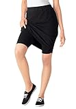 Women's Plus Size Stretch Cotton Skort Black,L