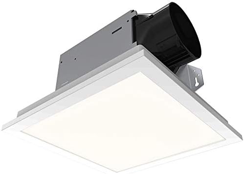 Handapeun view of Utilitech ventilation fan housing with duct connector