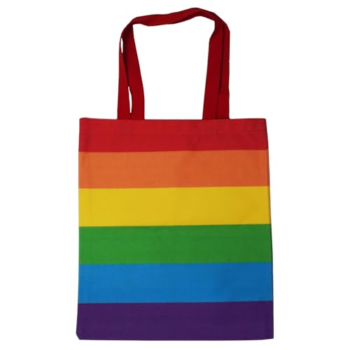 Gravidus Jutebeutel „Pride“ – Robuste Stofftasche aus 100% Baumwolle (35 x 40 cm), umweltfreundlicher Jutebeutel mit LGBTQ+ Regenbogen-Design, ideal für Einkäufe & Alltag