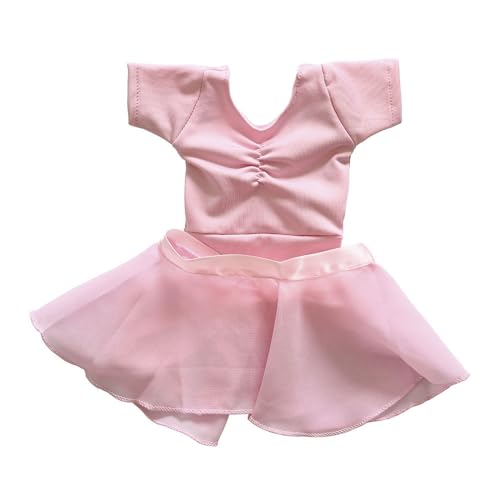 DUORUIMI Doll Clothes Dress Ballet Outfit Pink Lace for American Girl Doll 18 inch - Image 3