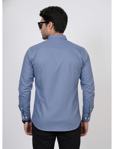 Image of Diverse Men's Solid Formal Shirt | Premium Cotton Full Sleeve Regular Fit Shirt for Men | Stylish Office, Business & Casual