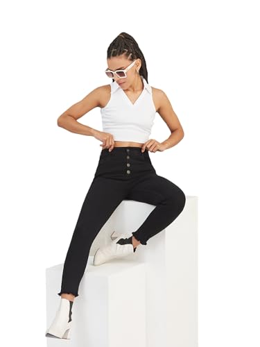 Image of Dolce Crudo Distressed High Rise Skinny Jeans for Women