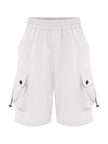 FEESHOW Kids Boys Pull On Quick-Dry Lightweight Cargo Shorts Outdoor Gym Sports Running Hiking Shorts with Pockets3