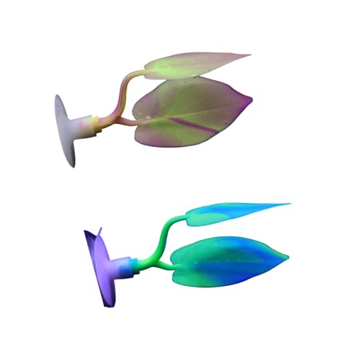 二重層ベタの休憩葉安全シリコーン魚タンク装飾現実的なサンゴの生息地アクセサリー
