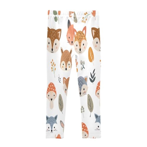 Toddler Girls Leggings Printed Yoga Pants Leggings Mushroom Berry and Leaves for Kids2