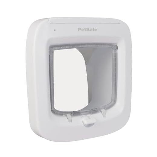 PetSafe Microchip Katdeur - Buiten- of Binnenkatflap - Multi-User RFID Toegang voor Tot 40 Huisdieren - 4-Weg Vergrendeling, Weerbestendig, Gemakkelijk te Installeren - Wit