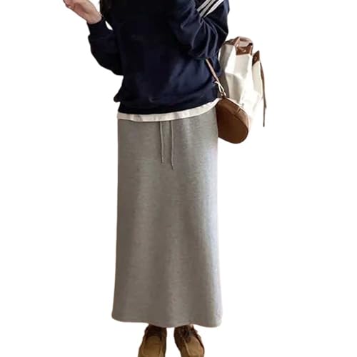 kouyu レディース スウェットスカート 春 秋 冬 スウェット ロングスカート スリット入り オフィスカジュアル マキシスカート マキシロング ウエストゴム ボトムス 体型カバー きれいめ カジュアル 大人 可愛いのサムネイル