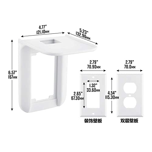 Support mural Echo Dot Google WiFi Sonos blanc pour gestion de câbles - 6