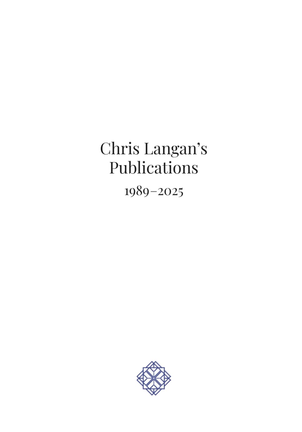 Chris Langan's Publications 1989 - 2025