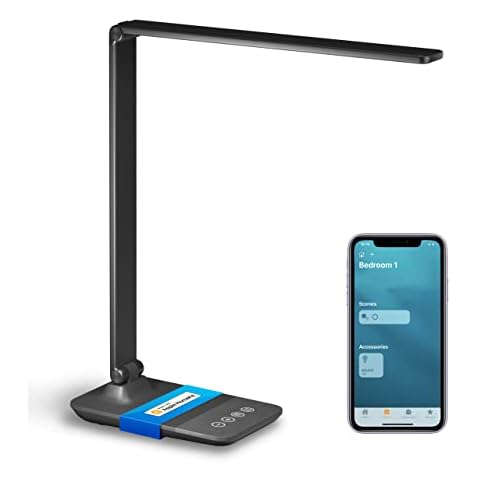 meross Smart Desk Lamp, Dimmable Daylight Lamp, Auto Timer 10W Warm to Cold White, Voice Remote Control Compatible with Alexa and Google Assistant and HomeKit Cover