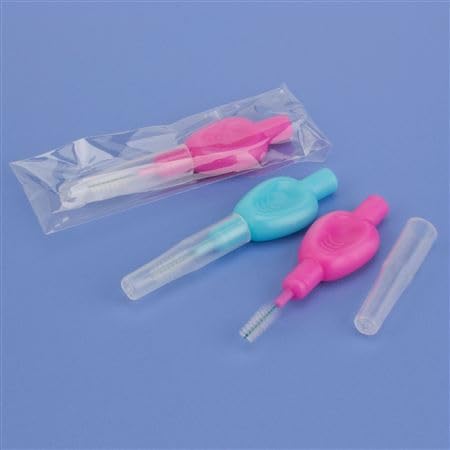 Plasdent 2000M Interdental Brushes 3mm - 4mm Moderate Blue & Mauve Assorted 50/Pk