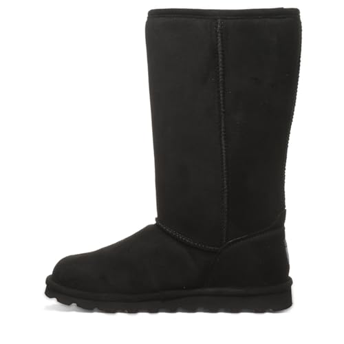 BEARPAW Women's Elle Tall Vegan Black Size 7 | Women's Slip On Boots | Comfortable Suede Winter Boot2