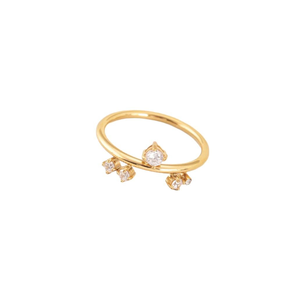 Celestial Quintet Ring for Women (Size-6,7,8) - Gift for Girls & Women, 18k Gold Plated Rings-image-27