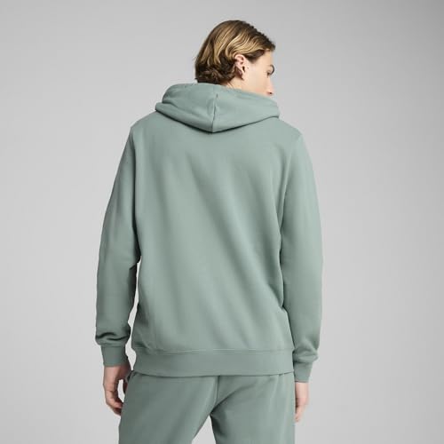 Image of Puma Cotton Men Ess Big Logo Hooded Neck Hoodie Fl (S) Mineral