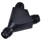 EVIL ENERGY 6AN Y Adapter Block Coupler Union Fitting Splitter Flare Male Thread Aluminium Alloy...