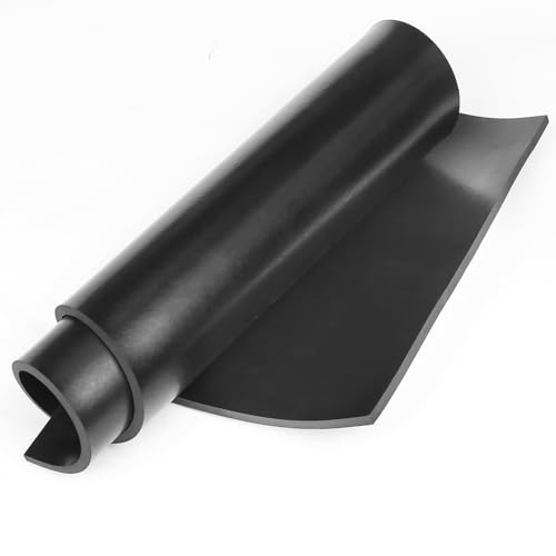Image of WochiTV Solid Rubber Strips Rolls, 24 inch Wide x 1 /4 inch Thick x 24 inch Long Neoprene Rubber Sheets Perfect for DIY Gasket Material, Sealing, Liner, Shield, Padding, Mat