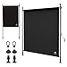 VOUNOT® Klemmmarkise Senkrechtmarkise 200x310 cm, Vertikalmarkise mit Handkurbel ohne Bohren, Ausziehbar Sichtschutz für Balkon, Garten & Terrasse, UV-Schutz & Wasserfest, Anthrazit